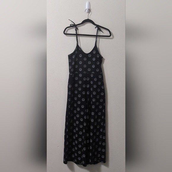 Lazy Oaf Pants - Lazy Oaf Nightwear Happy Sad Face Wide Leg Jumpsuit